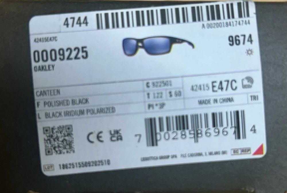 Oakley Canteen — Polished Black / Black Iridium Polarized ОРИГІНАЛ — фото 5