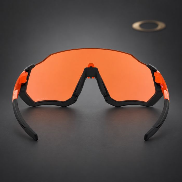 Oakley Flight Jacket Matte Black / Neon Orange + Prizm Trail ОРИГІНАЛ — фото 4