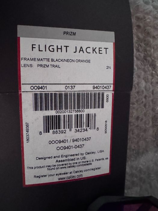 Oakley Flight Jacket Matte Black / Neon Orange + Prizm Trail ОРИГІНАЛ — фото 8