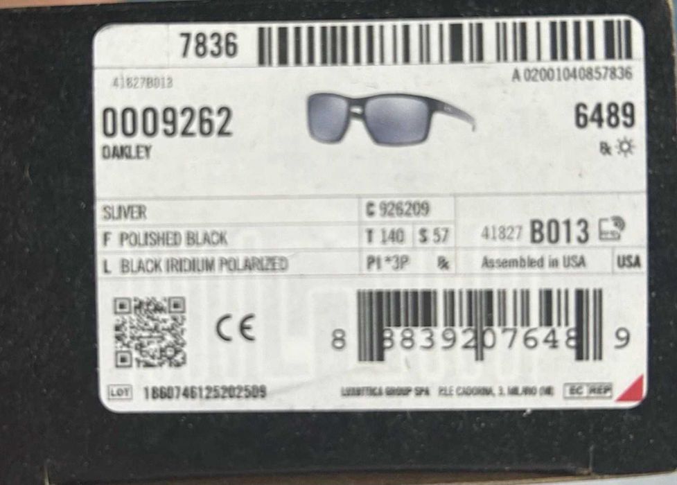 Oakley Sliver — Polished Black / Black Iridium Polarized ОРИГІНАЛ ФОП — фото 2