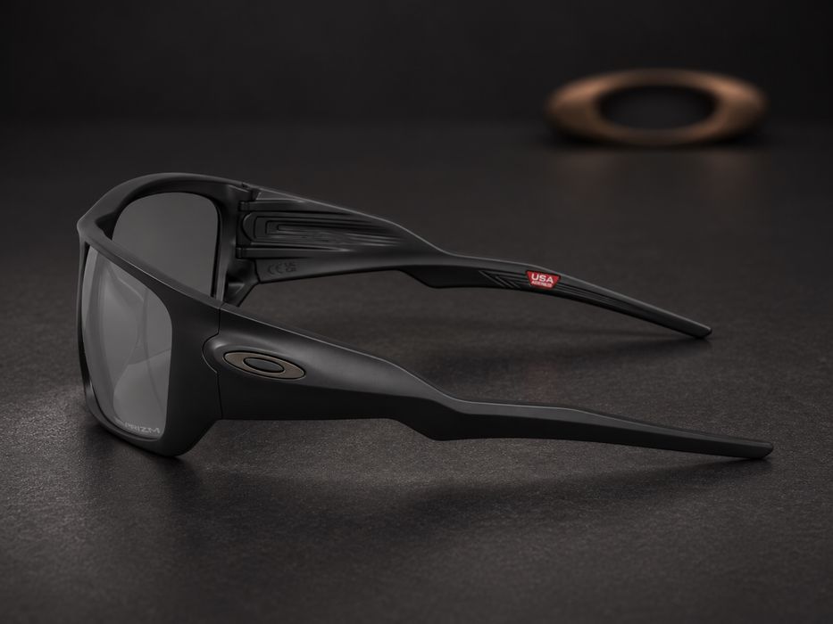 Oakley Massetter Matte Black Frame with Prizm Grey Lens Sunglasses — фото 5