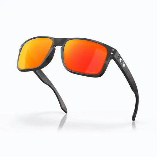 Oakley Holbrook Polarized Sunglasses Orange Lens Black Frame